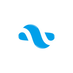 simple waves water splash symbol logo vector