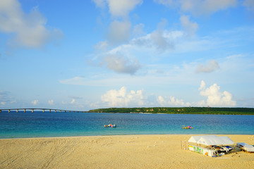 Fototapeta na wymiar The Blue Sea of Okinawa, Japan