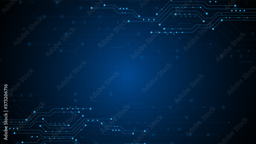 Fototapete hi-tech digital data connection system