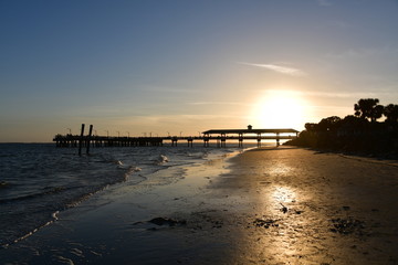 sunset on the beach