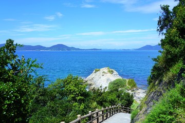 Naklejka premium 香川県・屋島先端・長崎の鼻