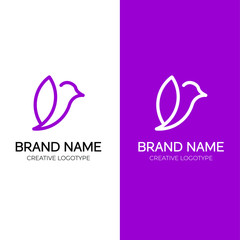 Bird logo design minimal and modern creative logotype vector template