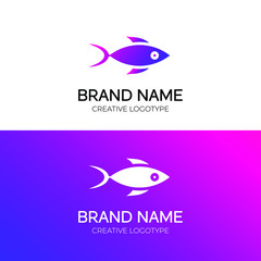 fish logo design minimal and modern logotype aquarium vector template