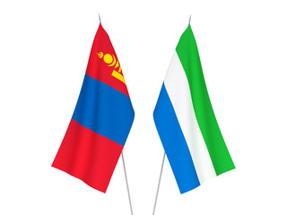 Sierra Leone and Mongolia flags