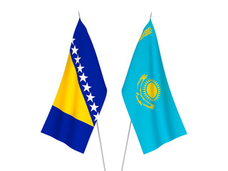 Kazakhstan and Bosnia and Herzegovina flags