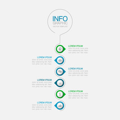 Vertical vector infographic template ,6 steps or options. Data presentation, business concept design for web, brochure, diagram.