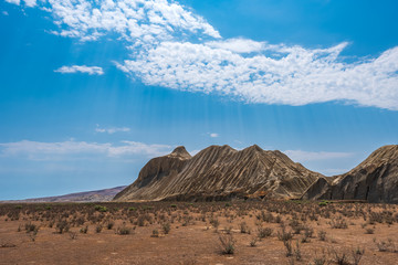 Amazing beautiful mountains in the desert area
