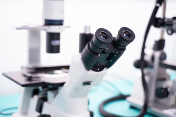 Microscopes in medical laboratories in hospitals are used to detect pathogens