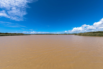 River and Landscape in ISimangaliso Wetland Park in KwaZulu-Natal, South Africa