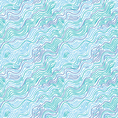 Seamless pattern with waves. Design for backdrops with sea, rivers or water texture. Repeating texture. Surface design.