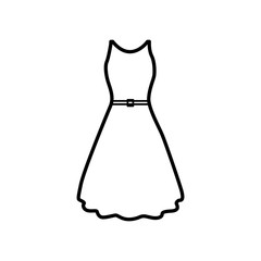 Dress without sleeves icon vector illustration