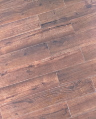 Detail of a decorative laminated parquet floor