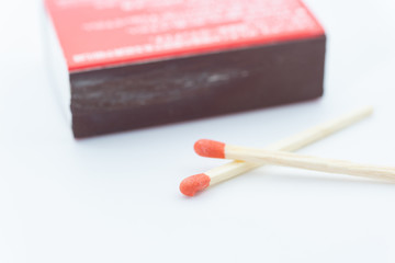 【火】マッチ棒とマッチの箱　マクロ撮影
