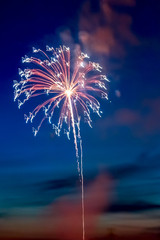 Fireworks on summer night