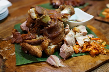 Crispy roasted pork knuckle