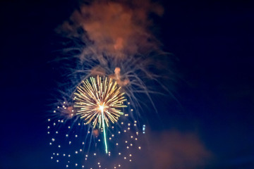 Fireworks on summer night