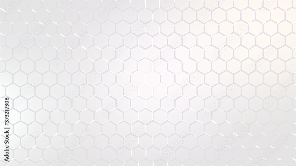 Wall mural Abstract white background with hexagons