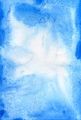 Blue abstract watercolor texture background for design. 