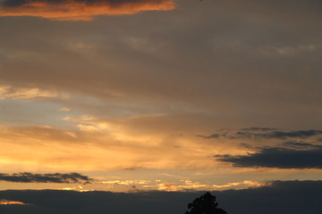 Fototapeta na wymiar 夏の夕方の空の光景