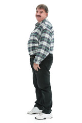 Naklejka premium full-length man with a mustache