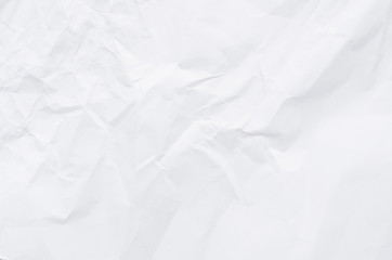 white crumpled paper texture background.	