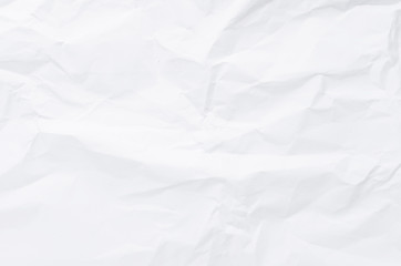 white crumpled paper texture background.	