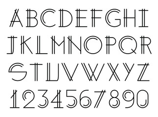 Modern thin double line font, alphabet elegant design, vector