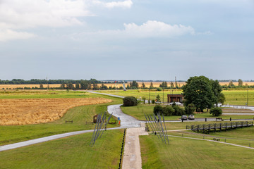 Fototapeta premium Museum-reserve kulikovo field. Green lawns and buildings