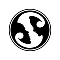 zodiac sign creative logo concept