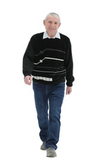 Fototapeta premium man's gait in years at full height