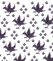 ancient vintage pattern birds abstract 