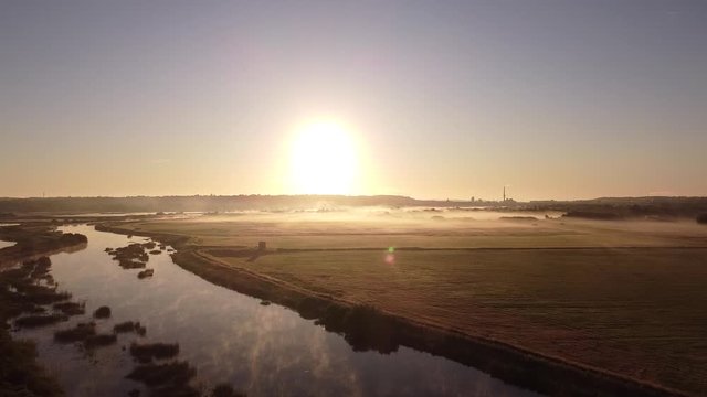 Sunrise and Fog in Randers Denmark 2020