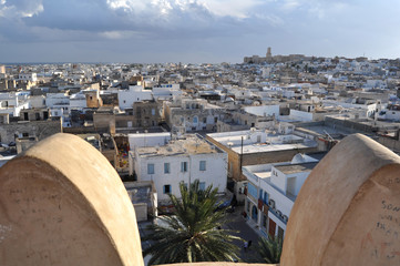 Top view of Sousse. Eastern architecture. Tunisia