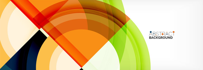 Obraz premium Round shapes, triangles and circles. Modern abstract background