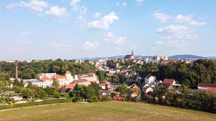 Fototapeta na wymiar Panorama of Bautzen town in Saxony, Germany aerial
