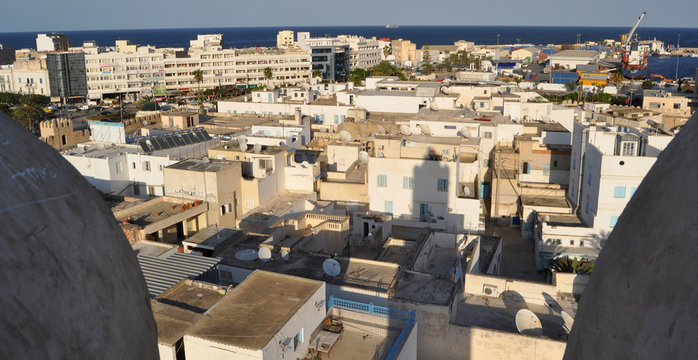 Top view of Sousse. Eastern architecture. Tunisia