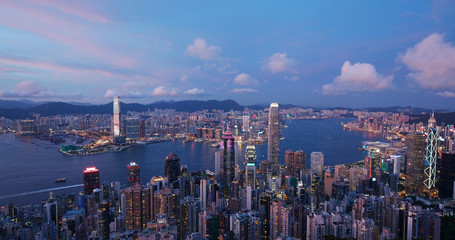 Hong Kong landmark night