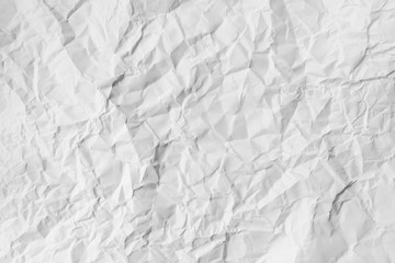 White wrinkled paper background for design