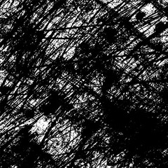 The grunge texture is black and white. Brush strokes
