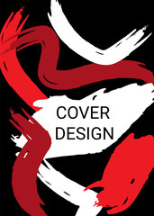 Multicolored background. Paint strokes. A4 background with multi-colored strokes. Design template for the design of banners, posters, booklets, reports, magazines. EPS 10