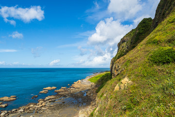 Fototapeta na wymiar This is a part of Wangyougu in Keelung City of Taiwan.