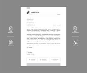 Professional Grey Letterhead Template