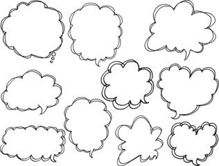 vector drawing speech bubble design