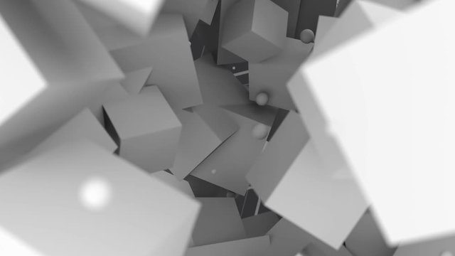 Molecule and communication animated background. Lines and dots. Concept of medical, technology, chemistry, science and internet network. 3D rendering.