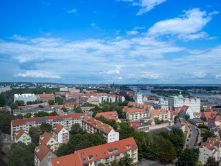 Blick über Stettin in Polen
