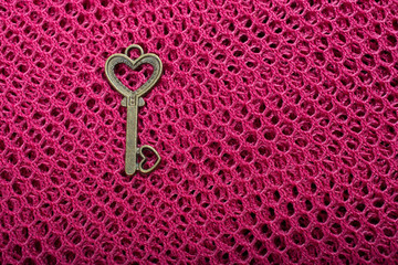Heart shaped retro valentine metal keys