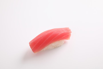 Tuna sushi , Japanese food isolated in white background