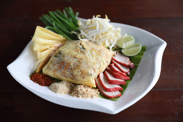 Local Thai food padthai fried noodle