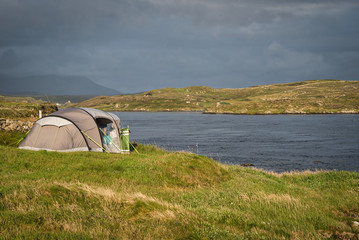 Tent by the sea