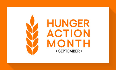 Vector illustration on the theme of Hunger action month observed each year during September.